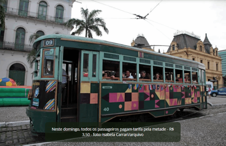Passeio de bonde em Santos no Dia das Mães tem 50% de desconto