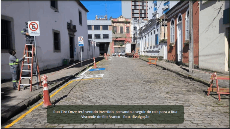 Centro de Santos muda viário e restringe veículos pesados para preservação de área histórica