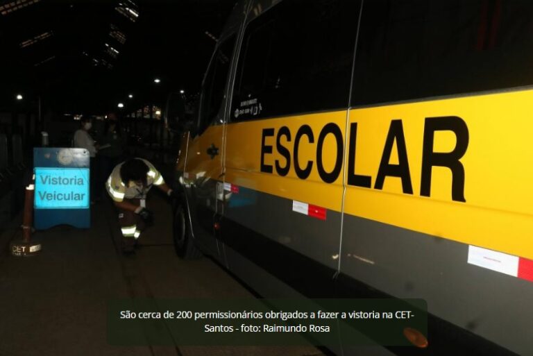 Permissionário de transporte escolar em Santos deve cumprir vistoria do veículo