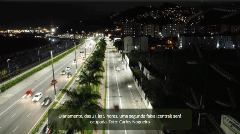 Trânsito na Av. Martins Fontes, em Santos, terá mudanças por 60 dias devido à obra da Sabesp