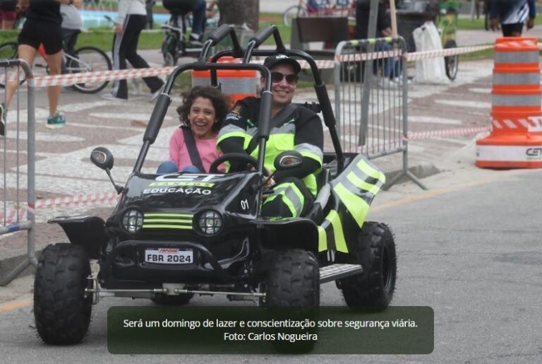 Especial, ‘Vem pra Orla’ de domingo em Santos terá apelo à preservação da vida no trânsito