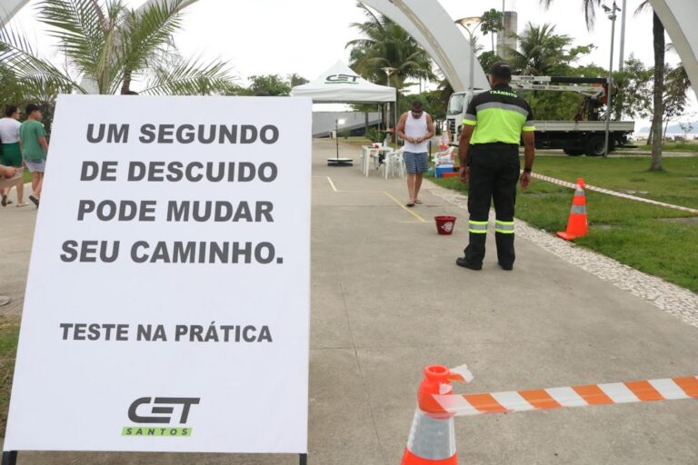 Campanha de trânsito prepara santistas e turistas para momento de maior movimento na Cidade